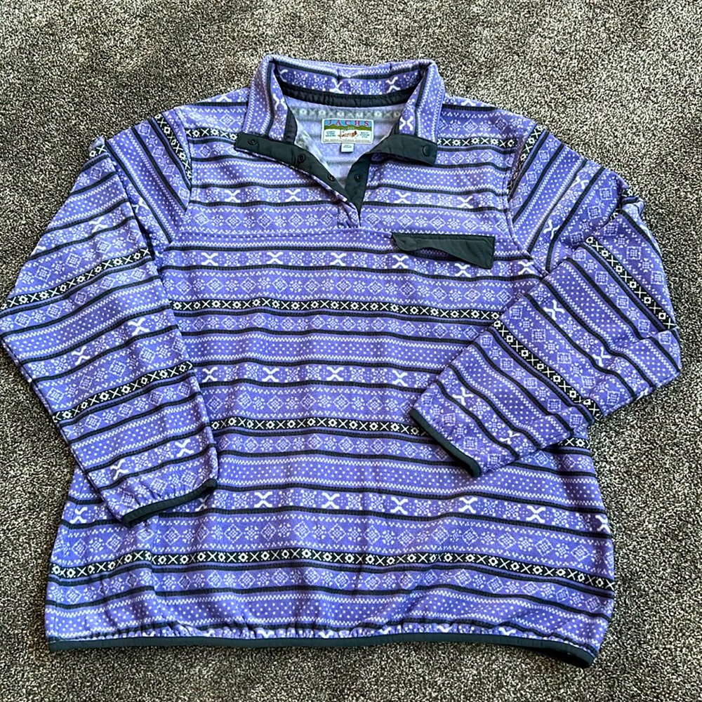 Jachs Cabin Outdoor Wear Fair Isle Popover Sweater- XXL